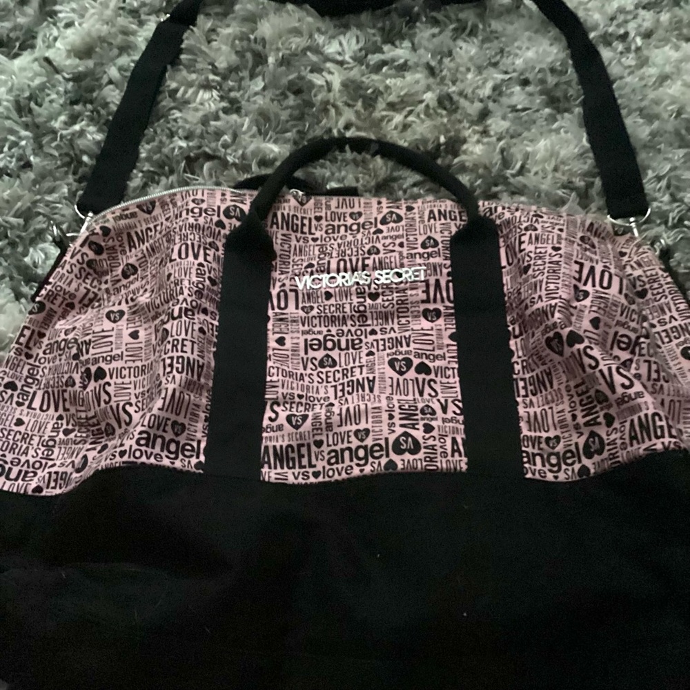 Victoria’s Secret Pink Tote Bag – VS Logo Print – Shoulder & Hand Carry